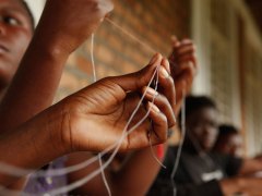 Beading at City of Joy, February 2013, Bukavu, DRC