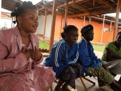 Class at City of Joy, lead by former graduate and current staff member Jane. February 2013, Bukavu, DRC.