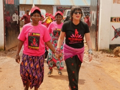 Eve and women of City of Joy rising for ONE BILLION RISING. 14 February, 2013 Bukavu, DRC.